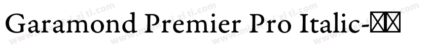 Garamond Premier Pro Italic字体转换